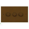 3 Gang 100W 2 Way LED (Trailing Edge) Dimmer (Min Load 1W, Max Load 100W)