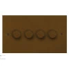 4 Gang 100W 2 Way LED (Trailing Edge) Dimmer (Min Load 1W, Max Load 100W)