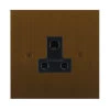 1 Gang 5 Amp Round Pin Socket: Black Insert