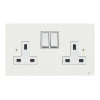 2 Gang 13 Amp Switched Plug Socket