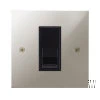 1 Gang Master Telephone Socket: Black Insert