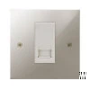 1 Gang Master Telephone Socket: White Insert