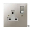 1 Gang 13 Amp Plug Socket: White Insert