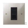 1 Gang RJ45 CAT 6 Socket: Black Insert