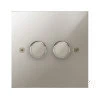 2 Gang 100W 2 Way LED (Trailing Edge) Dimmer (Min Load 1W, Max Load 100W)