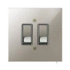 2 Gang 20 Amp 2 Way Switch: White Insert