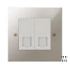 2 Gang RJ45 CAT 6 Socket: White Insert