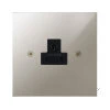 1 Gang 2 Amp Round Pin Socket: Black Insert