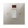 45 Amp Double Pole Switch with Neon: White Insert