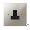 1 Gang 5 Amp Round Pin Socket: Black Insert