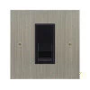 1 Gang Master Telephone Socket: Black Insert