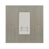 1 Gang Master Telephone Socket: White Insert