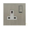 1 Gang 13 Amp Plug Socket: White Insert