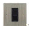 1 Gang RJ45 CAT 6 Socket: Black Insert