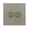 2 Gang 100W 2 Way LED (Trailing Edge) Dimmer (Min Load 1W, Max Load 100W)