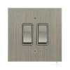 2 Gang 20 Amp 2 Way Switch: White Insert