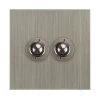 2 Gang 250W Button Dimmer