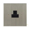 1 Gang 2 Amp Round Pin Socket: Black Insert