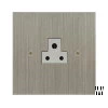 1 Gang 2 Amp Round Pin Socket: White Insert
