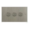 3 Gang 100W 2 Way LED (Trailing Edge) Dimmer (Min Load 1W, Max Load 100W)