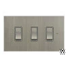 3 Gang 20 Amp 2 Way Switch: White Insert
