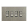 4 Gang 20 Amp 2 Way Switch: White Insert