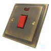 Single Plate - 1 Gang - Used for shower and cooker circuits. Switches both live and neutral poles