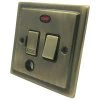 With Neon and Flex Outlet 13 Amp - Fused outlet with on | off switch and indicator light. Also has hole in plate for flex outlet