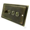 4 Gang Blank Switch Plate (No Switches or Dimmers) - Please select your combination of 4 switches or dimmers from the items below.