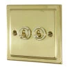 2 Gang Blank Switch Plate (No Switches or Dimmers) - Please select your combination of 2 switches or dimmers from the items below.