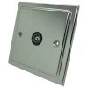 Single Non Isolated TV | Coaxial Socket - Black Trim