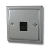 1 Gang Telephone Master Socket - Black Trim