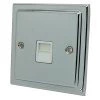 1 Gang Telephone Master Socket - White Trim