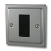 1 Gang RJ45 Cat5e Socket - Cat5 and Cat6 available on request - Black Trim