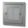2 Gang Telephone Master Socket - White Trim
