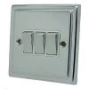 3 Gang 2 Way 10 Amp Switches - White Trim