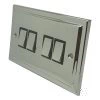 4 Gang 2 Way 10 Amp Switches - Black Trim