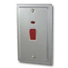 45 Amp Double Pole Switch with Neon - Double Plate - White Trim