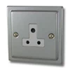 3 Round Pin 5 Amp Socket - White Trim
