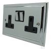 Double 13 Amp Socket - Black Trim