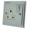 Single 13 Amp Socket - White Trim