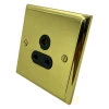 3 Round Pin 5 Amp Socket - Black Trim