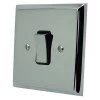 1 Gang 2 Way 10 Amp Switch - Black Trim