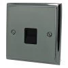 1 Gang Telephone Master Socket - Black Trim