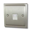 1 Gang Telephone Master Socket - White Trim