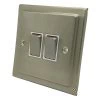 2 Gang 2 Way 10 Amp Switches - White Trim