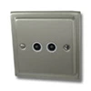 Twin Non Isolated TV | Coaxial Socket - White Trim