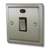 20 Amp Double Pole Switch with Neon - Black Trim