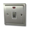 20 Amp Double Pole Switch with Neon - White Trim