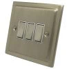 3 Gang 2 Way 10 Amp Switches - White Trim